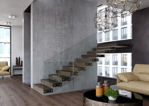 Kombinované třmenové schodiště WING, foto: JAP FUTURE